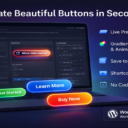 Screenshot of a button builder software interface on a laptop